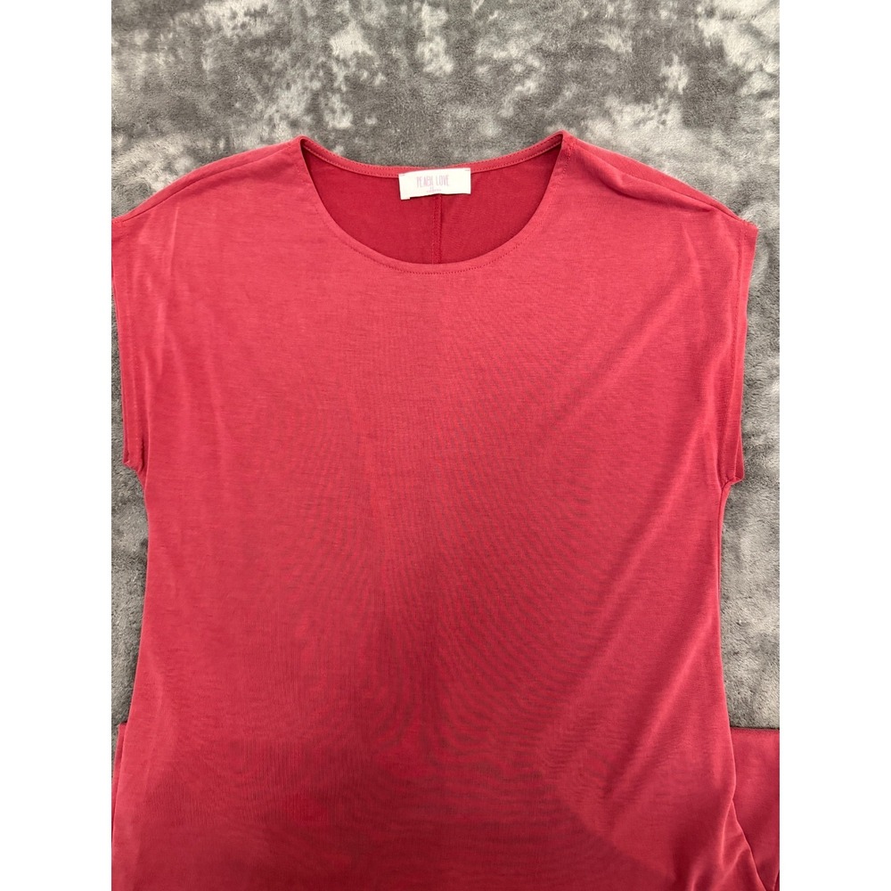 Peach Love California Tank high low Modal boho beach red dress summer Medium - Picture 5 of 9